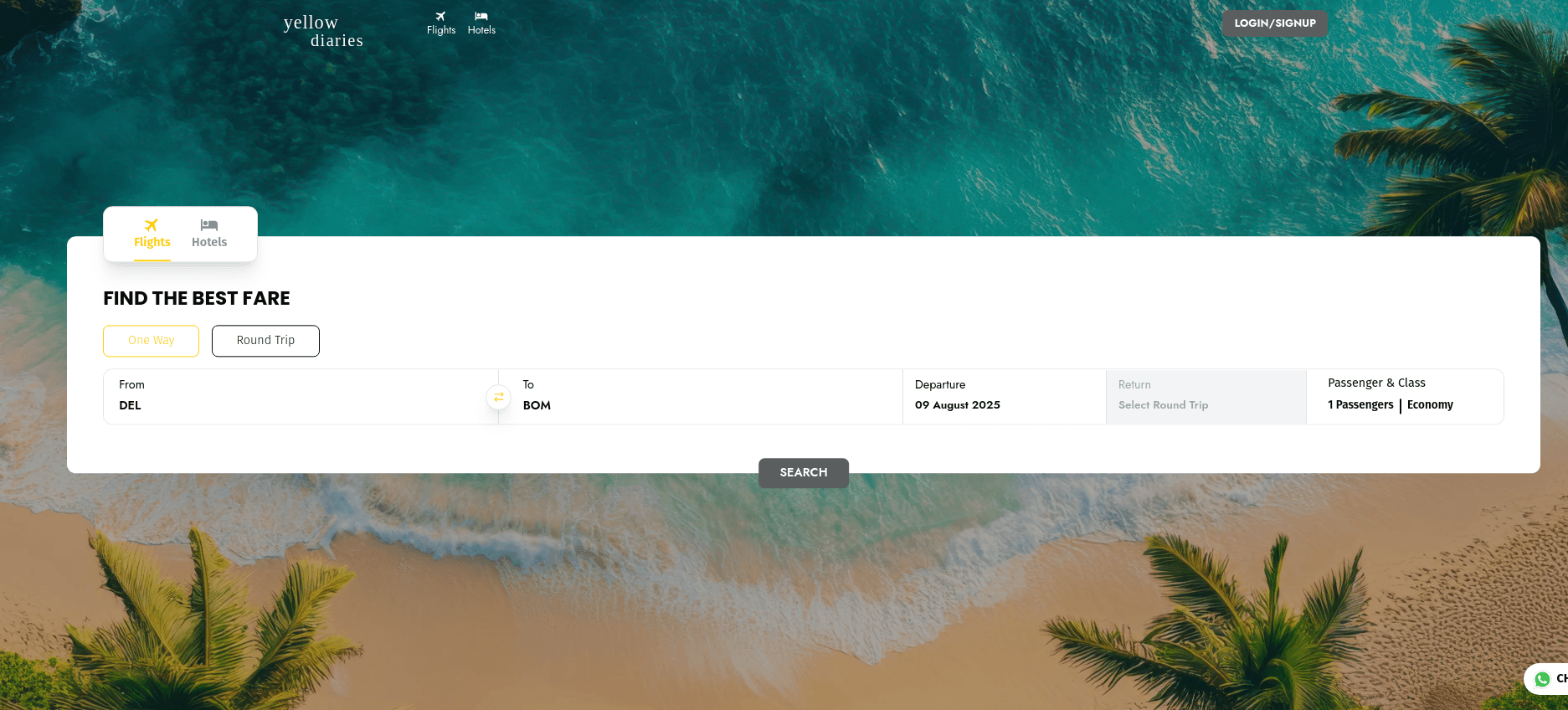 Yellow Diaries - Corporate Travel Booking App - Web Development Project by Tarun Jawla